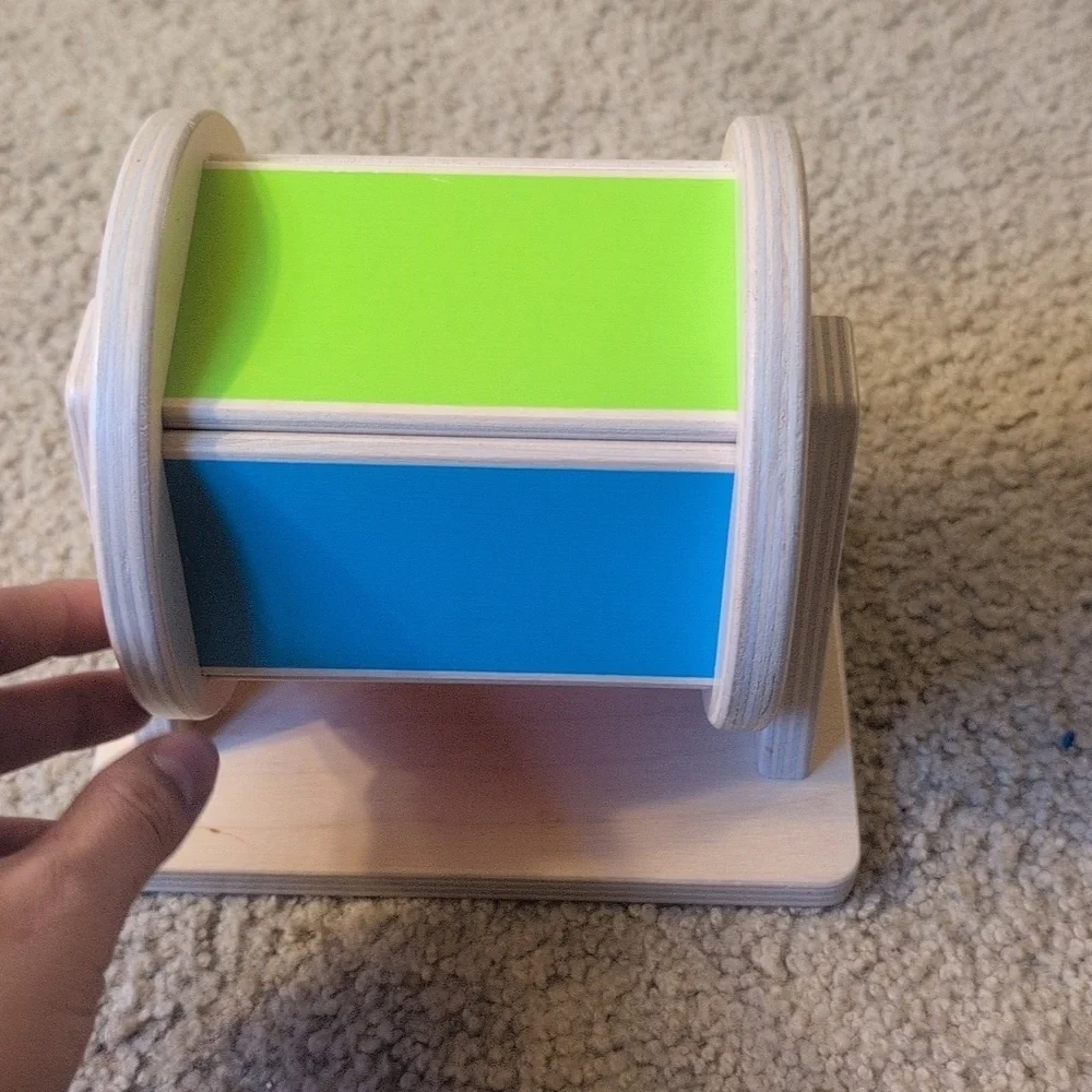 Lovevery Montessori Wooden Spinning Drum Multicolor